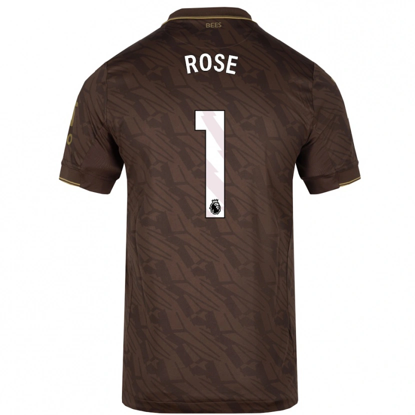 Danxen Criança Camisola Reggie Rose #1 Marrom Dourado Alternativa 2025/26 Camisa Brasil