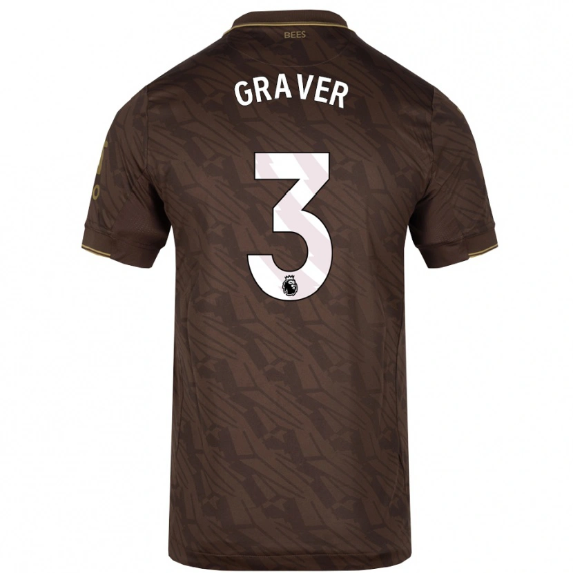 Danxen Criança Camisola Regan Graver #3 Marrom Dourado Alternativa 2025/26 Camisa Brasil