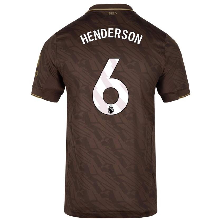 Danxen Criança Camisola Jordan Henderson #6 Marrom Dourado Alternativa 2025/26 Camisa Brasil