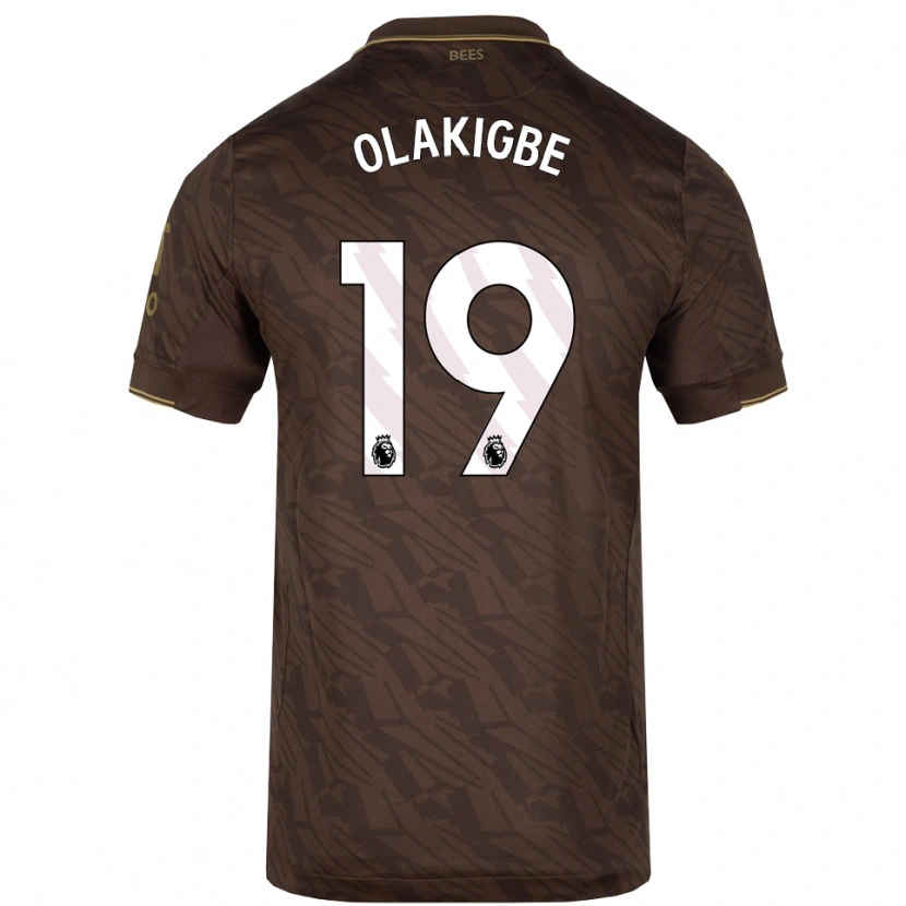 Danxen Criança Camisola Michael Olakigbe #19 Marrom Dourado Alternativa 2025/26 Camisa Brasil