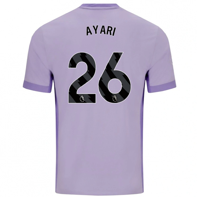 Danxen Criança Camisola Yasin Ayari #26 Roxo Taro Branco Alternativa 2025/26 Camisa Brasil