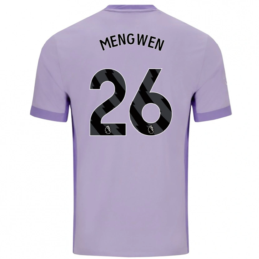 Danxen Criança Camisola Li Mengwen #26 Roxo Taro Branco Alternativa 2025/26 Camisa Brasil
