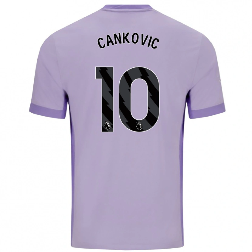 Danxen Criança Camisola Jelena Čanković #10 Roxo Taro Branco Alternativa 2025/26 Camisa Brasil