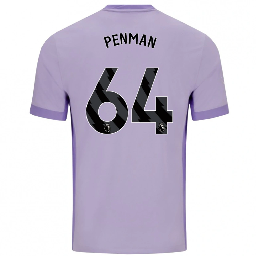 Danxen Criança Camisola Charlie Penman #64 Roxo Taro Branco Alternativa 2025/26 Camisa Brasil