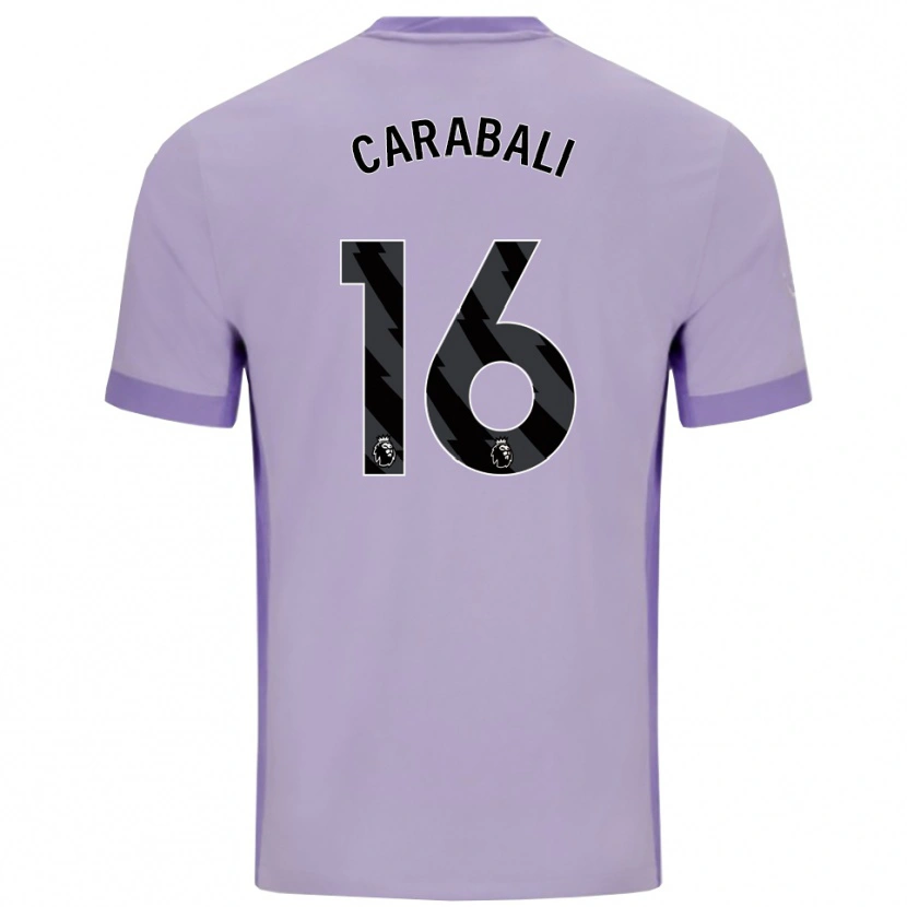 Danxen Criança Camisola Jorelyn Carabalí #16 Roxo Taro Branco Alternativa 2025/26 Camisa Brasil