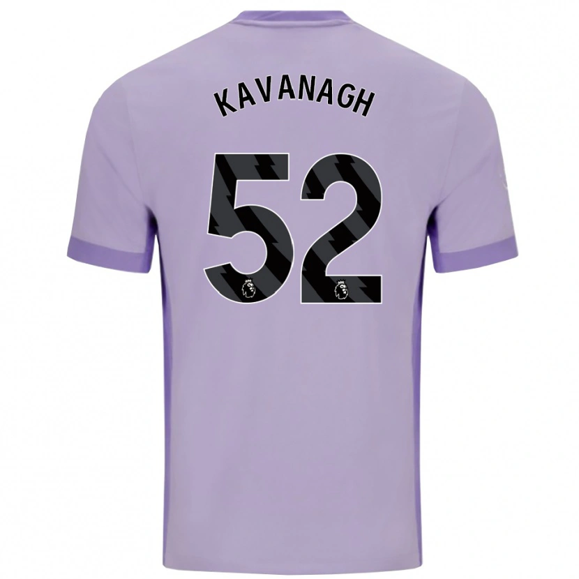 Danxen Criança Camisola Leigh Kavanagh #52 Roxo Taro Branco Alternativa 2025/26 Camisa Brasil