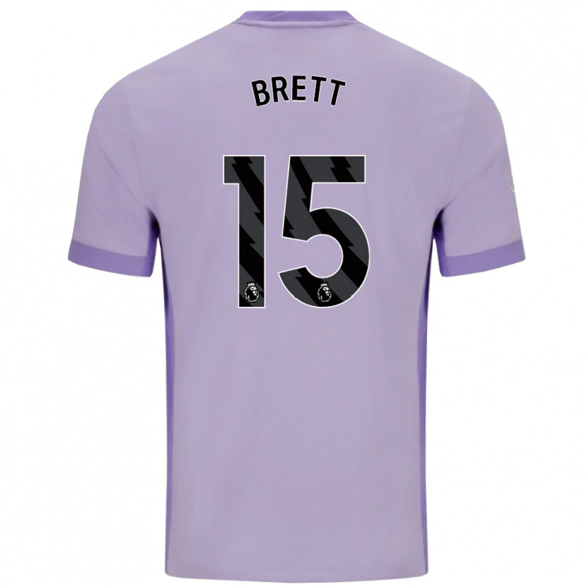 Danxen Criança Camisola Adam Brett #15 Roxo Taro Branco Alternativa 2025/26 Camisa Brasil