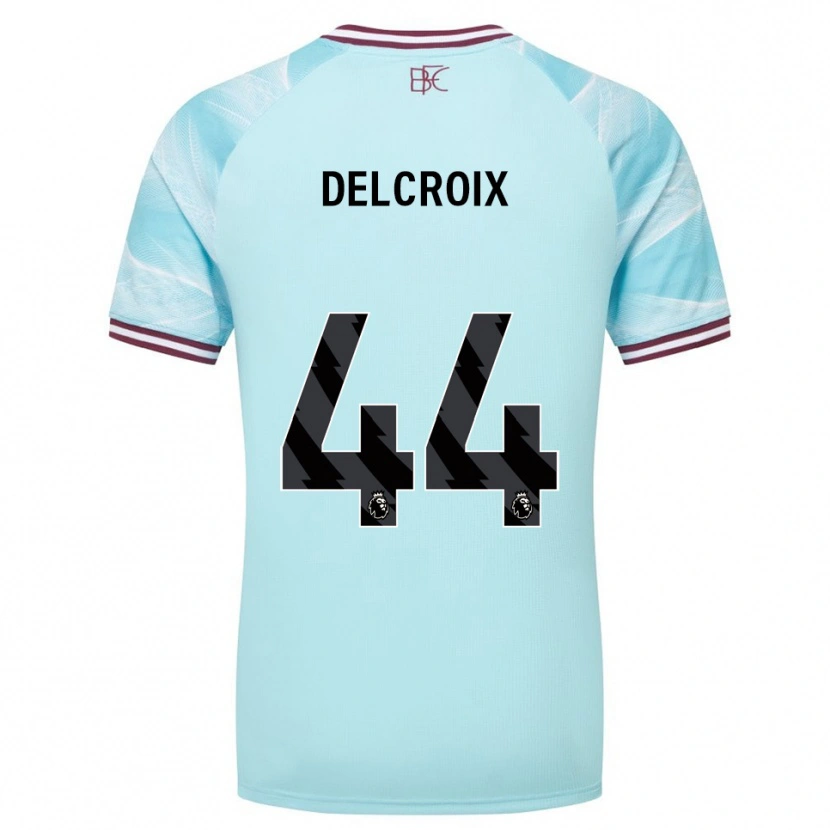 Danxen Criança Camisola Hannes Delcroix #44 Azul Celeste Borgonha Alternativa 2025/26 Camisa Brasil