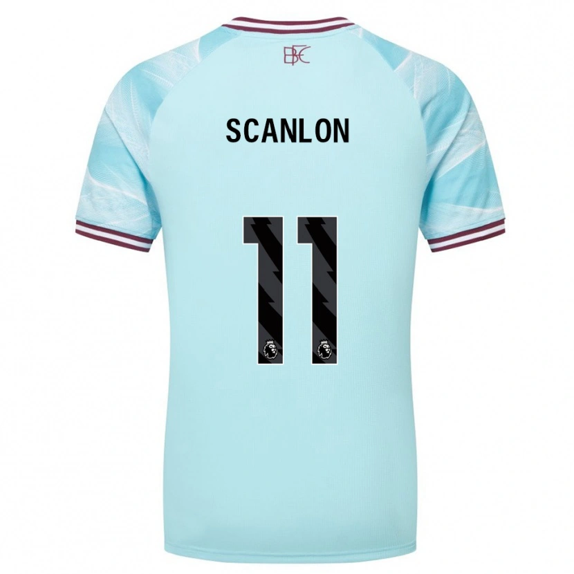 Danxen Criança Camisola Luca Scanlon #11 Azul Celeste Borgonha Alternativa 2025/26 Camisa Brasil