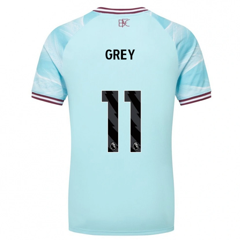 Danxen Criança Camisola Anna Grey #11 Azul Celeste Borgonha Alternativa 2025/26 Camisa Brasil