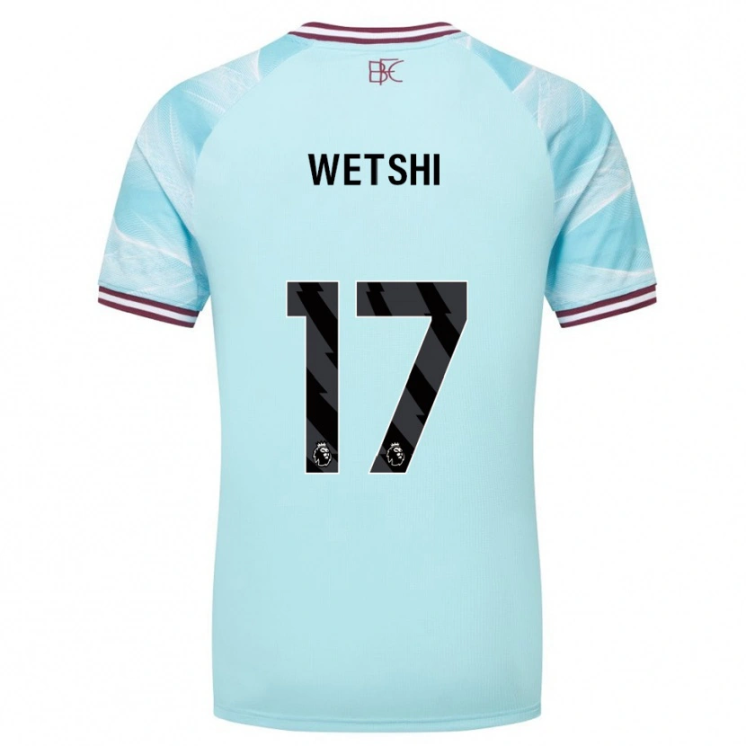 Danxen Criança Camisola Benji Wetshi #17 Azul Celeste Borgonha Alternativa 2025/26 Camisa Brasil