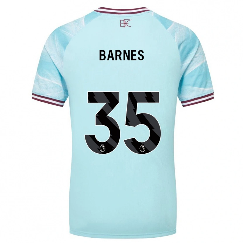 Danxen Criança Camisola Ashley Barnes #35 Azul Celeste Borgonha Alternativa 2025/26 Camisa Brasil