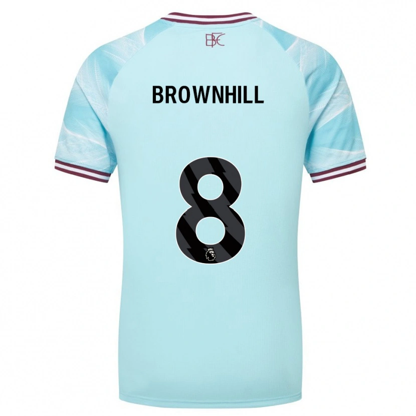 Danxen Criança Camisola Josh Brownhill #8 Azul Celeste Borgonha Alternativa 2025/26 Camisa Brasil