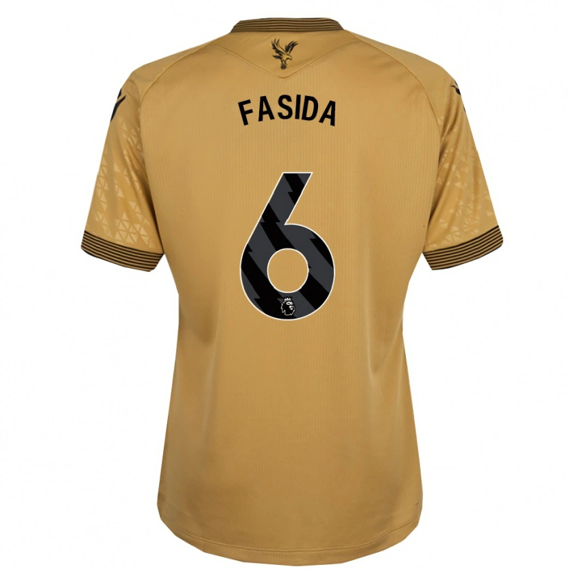 Danxen Criança Camisola Jacob Fasida #6 Dourado Preto Alternativa 2025/26 Camisa Brasil
