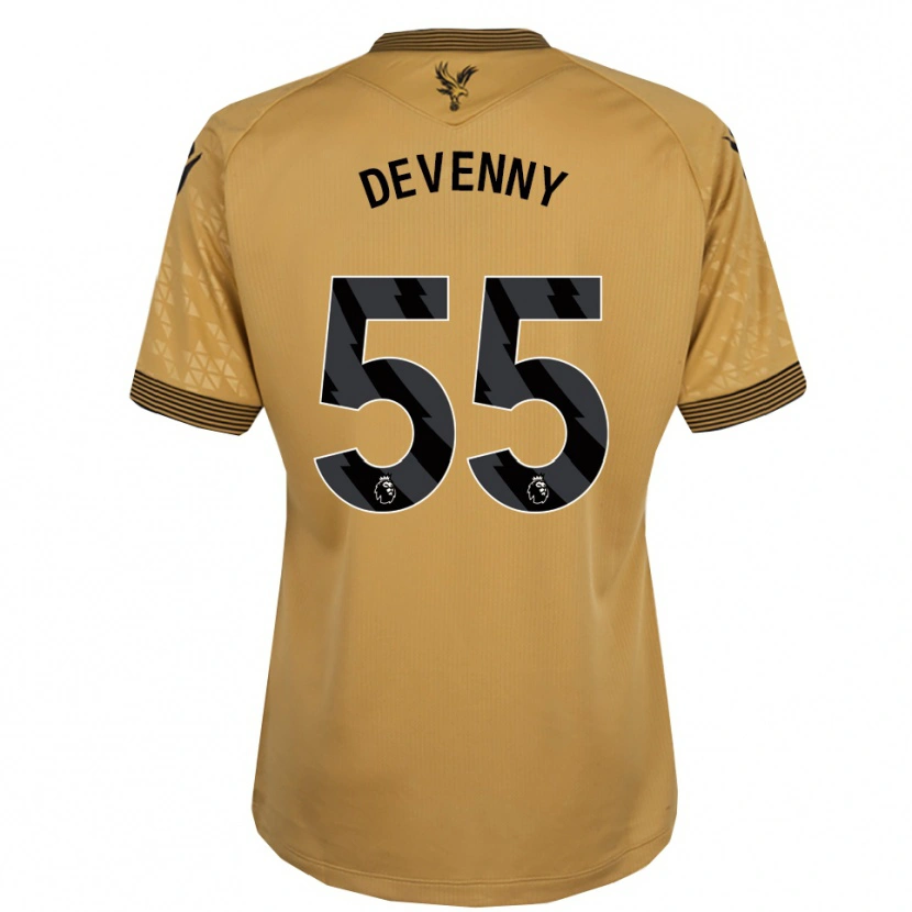 Danxen Criança Camisola Justin Devenny #55 Dourado Preto Alternativa 2025/26 Camisa Brasil