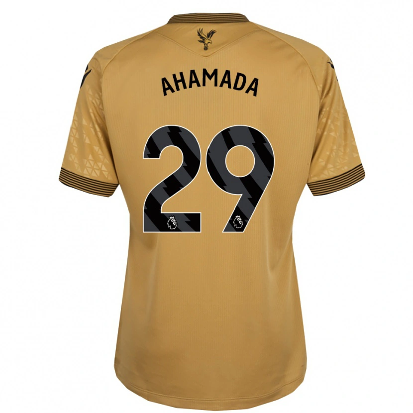 Danxen Criança Camisola Naouirou Ahamada #29 Dourado Preto Alternativa 2025/26 Camisa Brasil