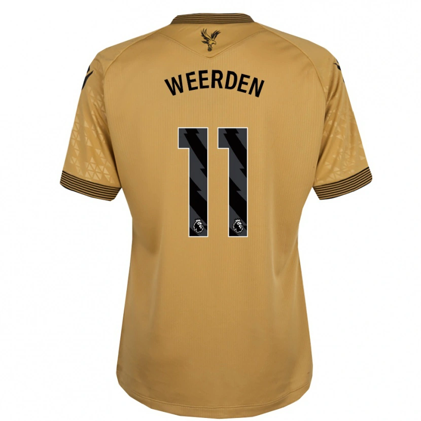 Danxen Criança Camisola Ashleigh Weerden #11 Dourado Preto Alternativa 2025/26 Camisa Brasil