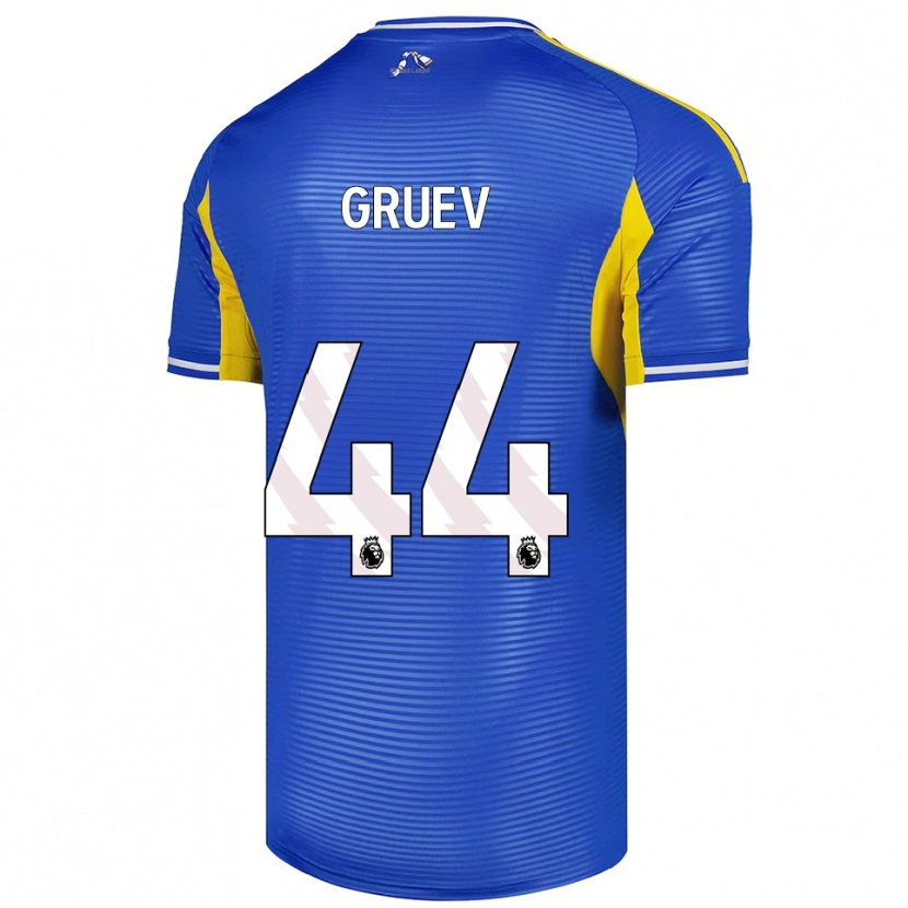 Danxen Criança Camisola Ilia Gruev #44 Azul Amarelo Alternativa 2025/26 Camisa Brasil