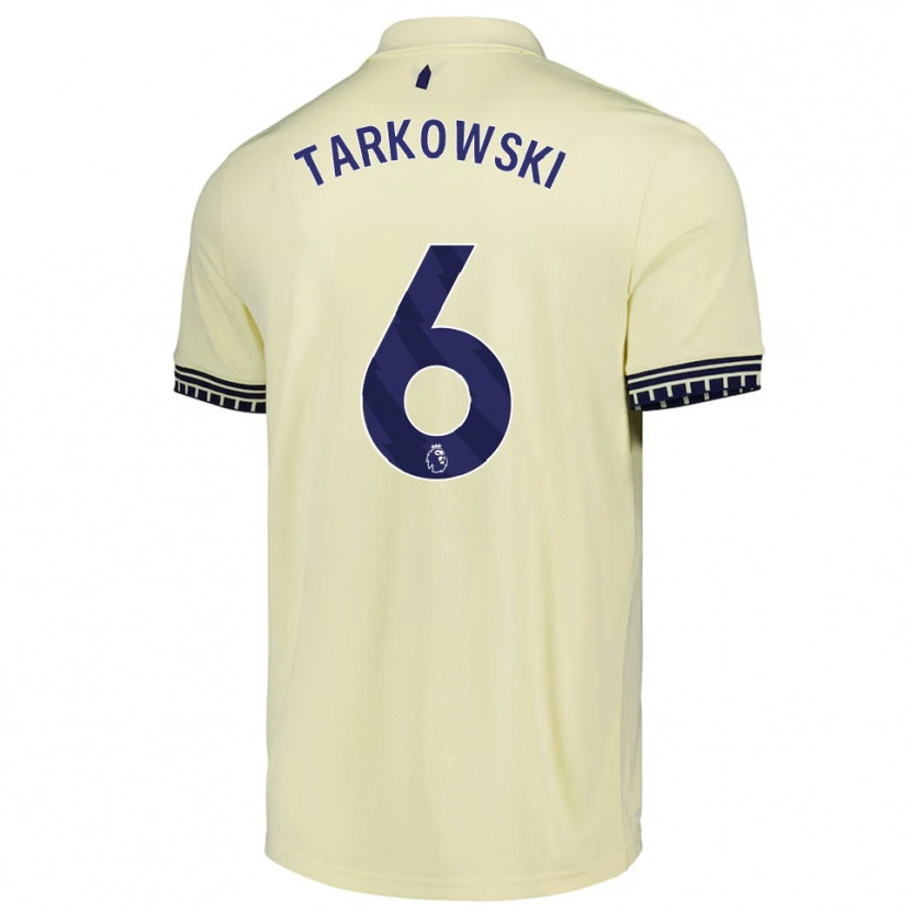 Danxen Criança Camisola James Tarkowski #6 Branco Sujo Preto Alternativa 2025/26 Camisa Brasil