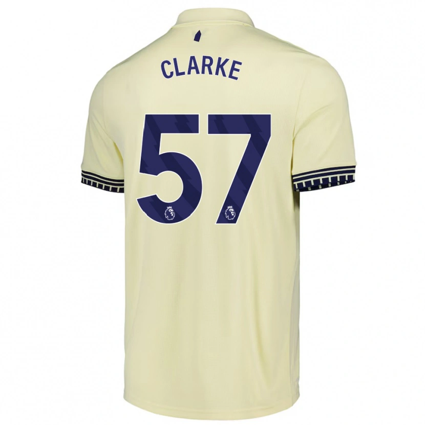 Danxen Criança Camisola Justin Clarke #57 Branco Sujo Preto Alternativa 2025/26 Camisa Brasil
