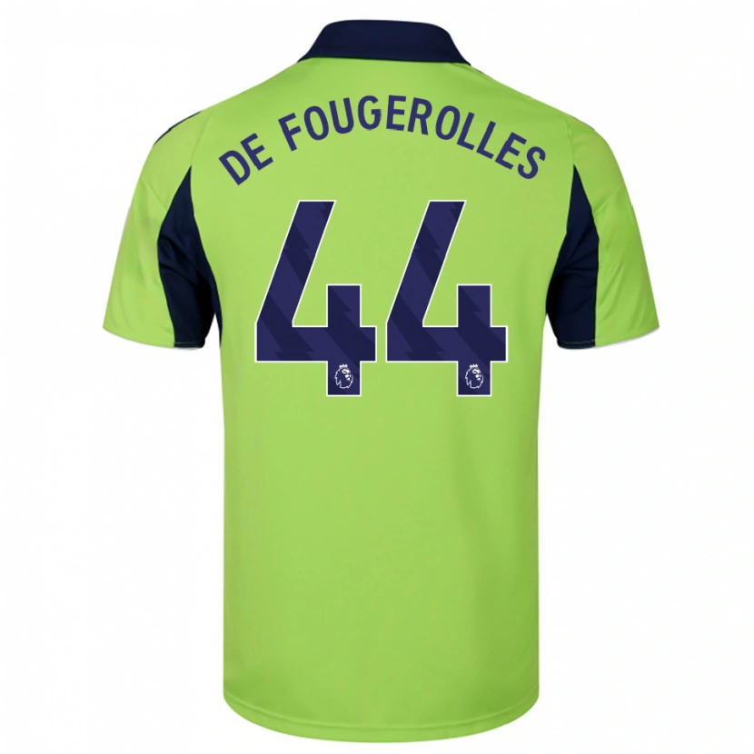 Danxen Criança Camisola Luc De Fougerolles #44 Verde Marinho Branco Alternativa 2025/26 Camisa Brasil