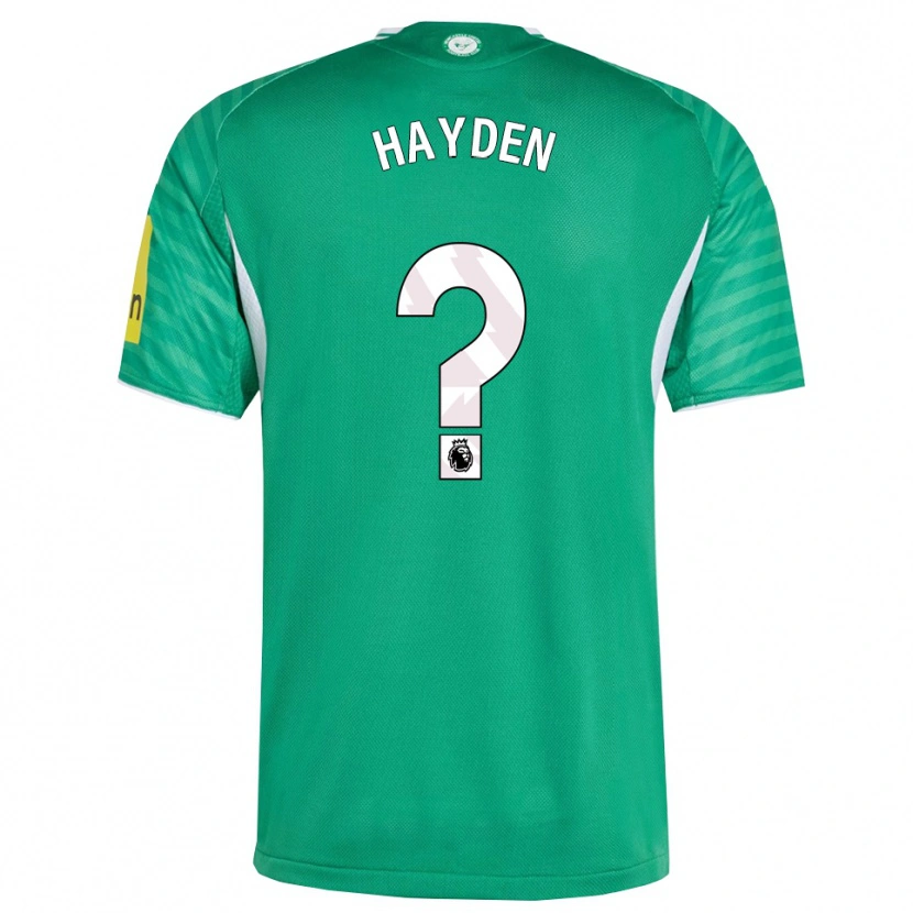 Danxen Criança Camisola Isaac Hayden #0 Verde Branco Alternativa 2025/26 Camisa Brasil