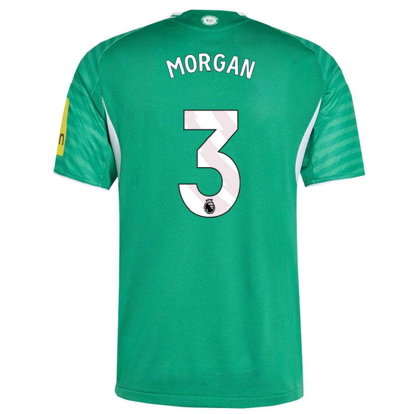 Danxen Criança Camisola Noah Morgan #3 Verde Branco Alternativa 2025/26 Camisa Brasil
