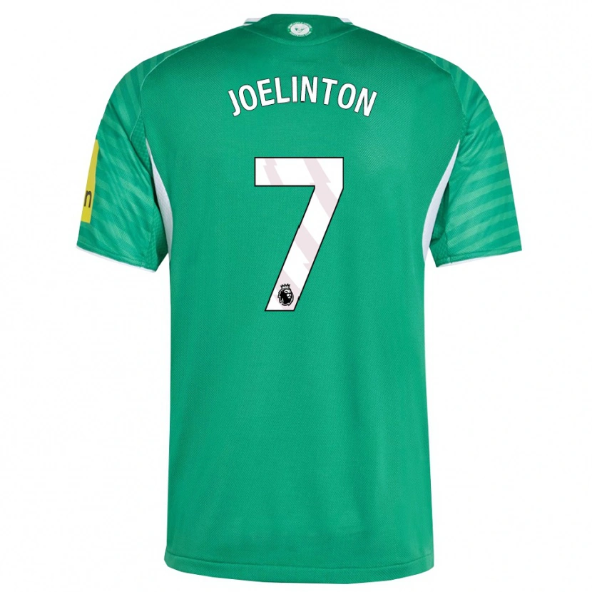 Danxen Criança Camisola Joelinton #7 Verde Branco Alternativa 2025/26 Camisa Brasil