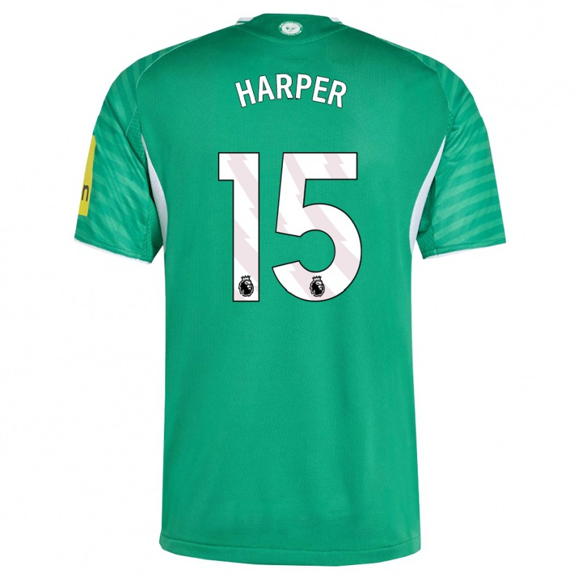 Danxen Criança Camisola Fraser Harper #15 Verde Branco Alternativa 2025/26 Camisa Brasil