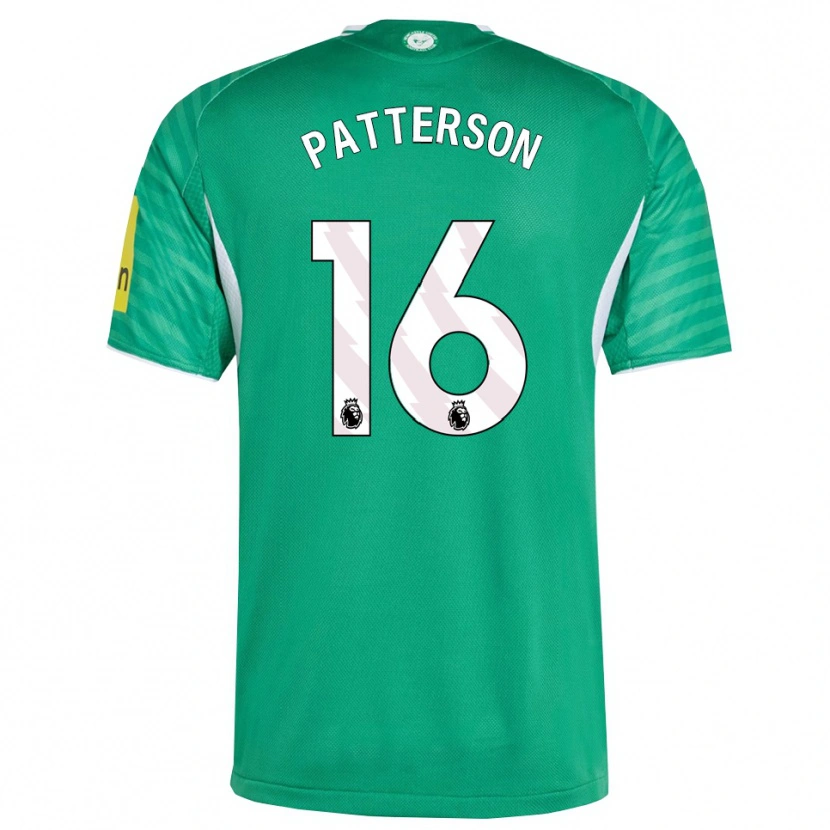 Danxen Criança Camisola Jack Patterson #16 Verde Branco Alternativa 2025/26 Camisa Brasil