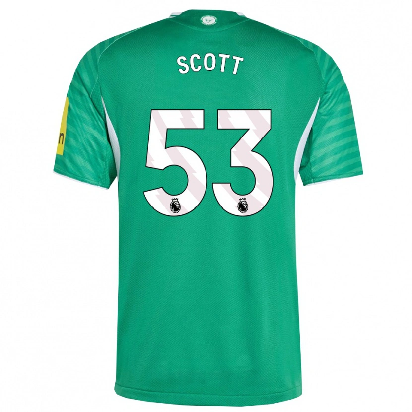 Danxen Criança Camisola Joshua Scott #53 Verde Branco Alternativa 2025/26 Camisa Brasil