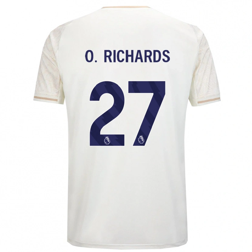 Danxen Criança Camisola Omar Richards #27 Branco Sujo Preto Alternativa 2025/26 Camisa Brasil