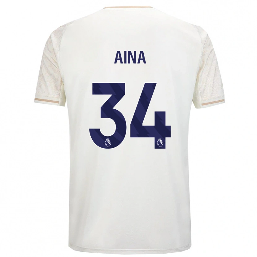 Danxen Criança Camisola Ola Aina #34 Branco Sujo Preto Alternativa 2025/26 Camisa Brasil
