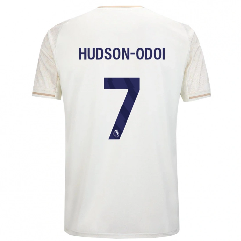 Danxen Criança Camisola Callum Hudson-Odoi #7 Branco Sujo Preto Alternativa 2025/26 Camisa Brasil