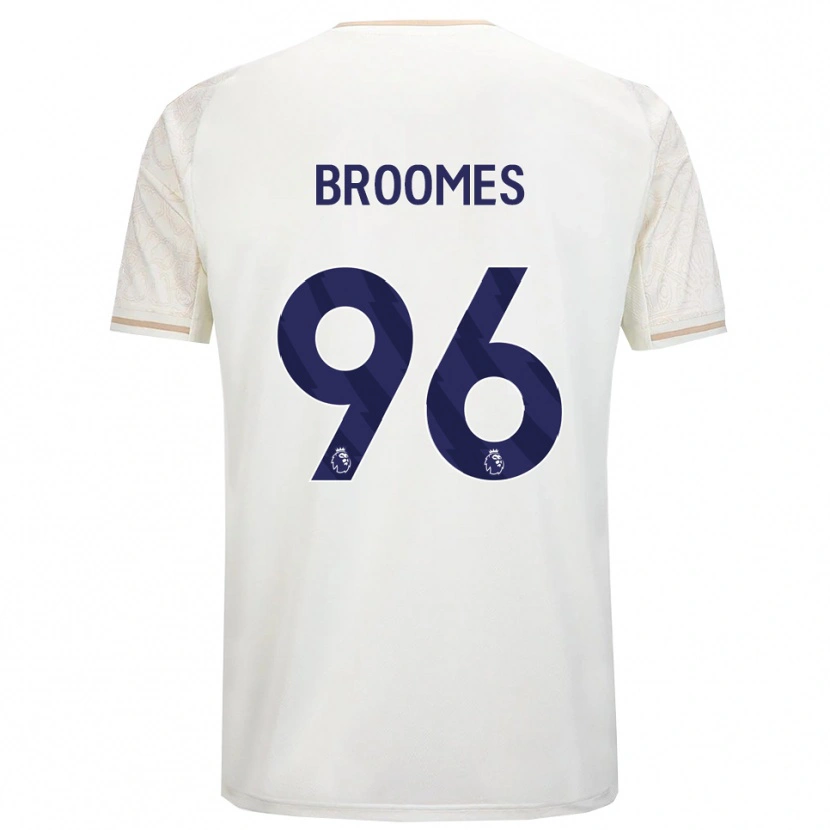 Danxen Criança Camisola Ethan Broomes #96 Branco Sujo Preto Alternativa 2025/26 Camisa Brasil