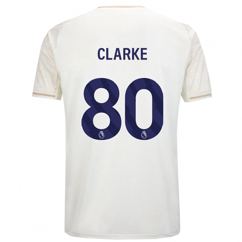 Danxen Criança Camisola Kristian Clarke #80 Branco Sujo Preto Alternativa 2025/26 Camisa Brasil
