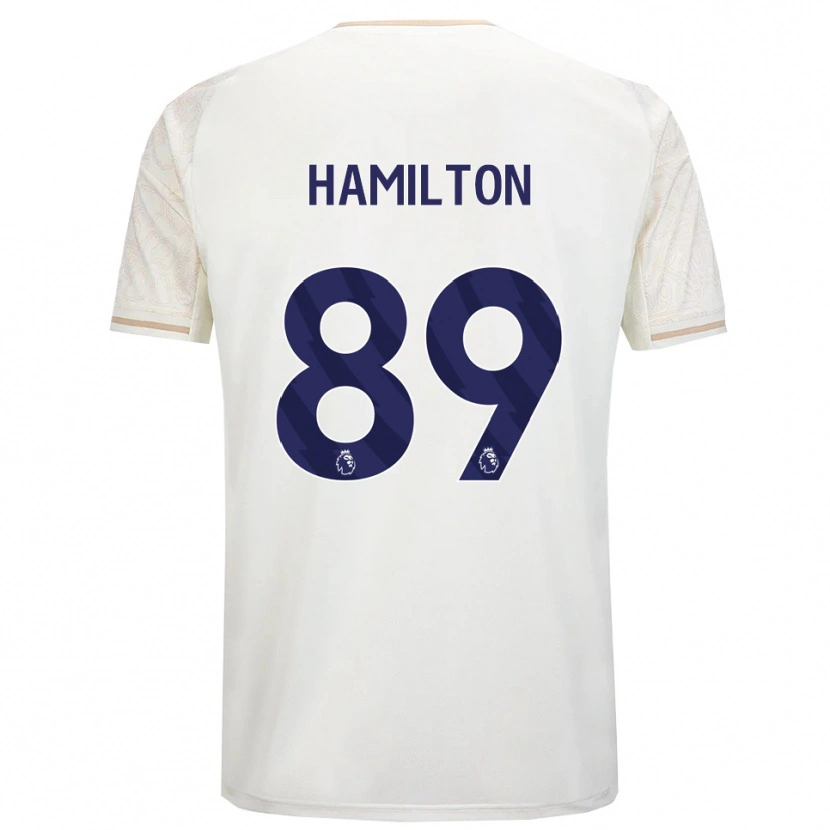 Danxen Criança Camisola Scott Hamilton #89 Branco Sujo Preto Alternativa 2025/26 Camisa Brasil
