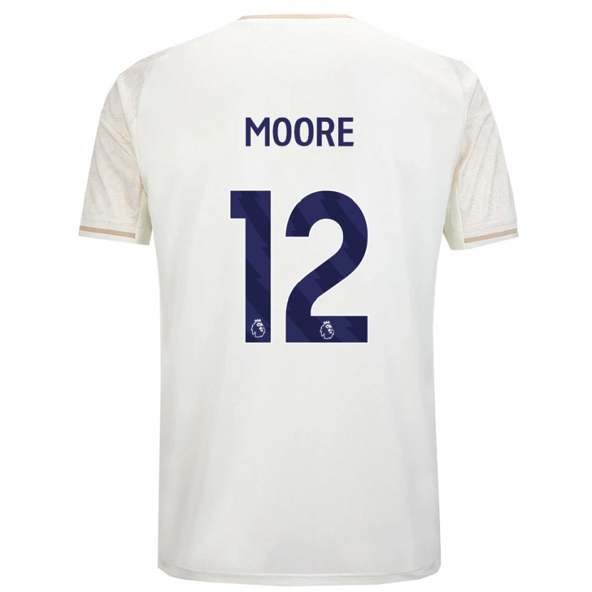 Danxen Criança Camisola Daniel Moore #12 Branco Sujo Preto Alternativa 2025/26 Camisa Brasil