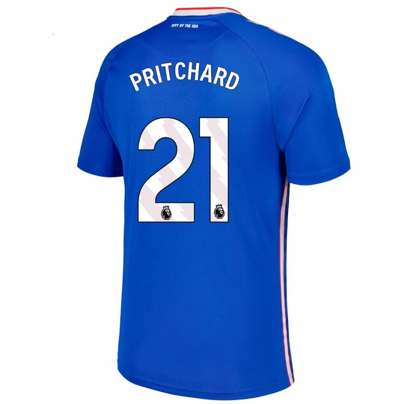 Danxen Criança Camisola Alex Pritchard #21 Azul Branco Alternativa 2025/26 Camisa Brasil