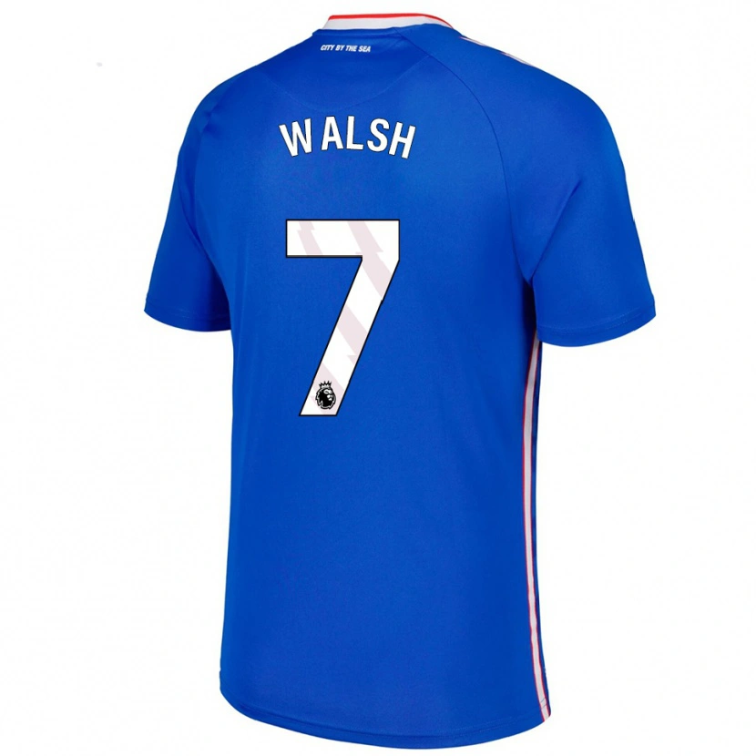 Danxen Criança Camisola Rhys Walsh #7 Azul Branco Alternativa 2025/26 Camisa Brasil