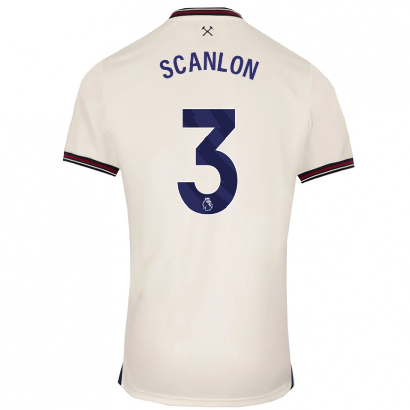Danxen Criança Camisola Joe Scanlon #3 Branco Sujo Alternativa 2025/26 Camisa Brasil