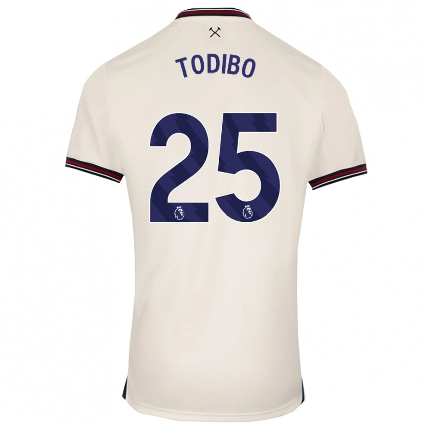 Danxen Criança Camisola Jean-Clair Todibo #25 Branco Sujo Alternativa 2025/26 Camisa Brasil