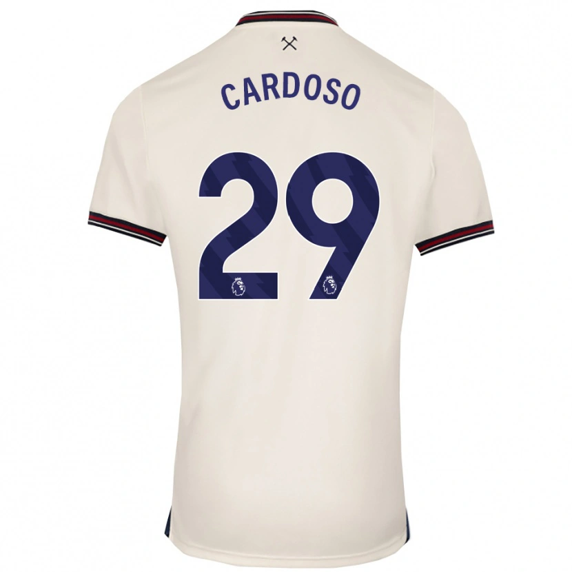 Danxen Criança Camisola Goncalo Cardoso #29 Branco Sujo Alternativa 2025/26 Camisa Brasil