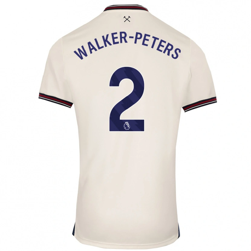 Danxen Criança Camisola Kyle Walker-Peters #2 Branco Sujo Alternativa 2025/26 Camisa Brasil