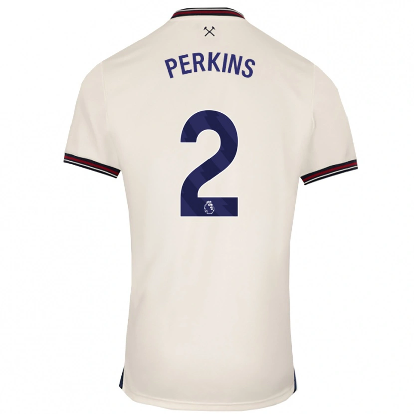 Danxen Criança Camisola Vinnie Perkins #2 Branco Sujo Alternativa 2025/26 Camisa Brasil
