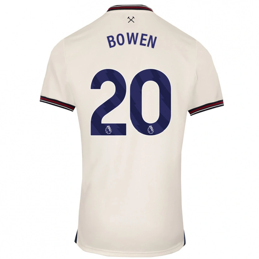 Danxen Criança Camisola Jarrod Bowen #20 Branco Sujo Alternativa 2025/26 Camisa Brasil