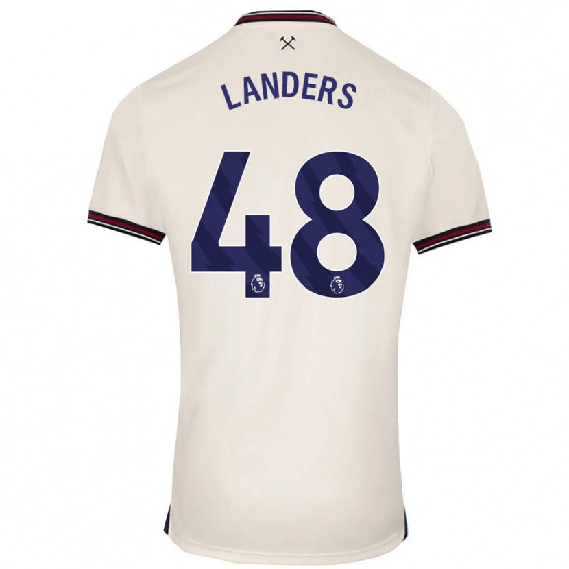 Danxen Criança Camisola Josh Landers #48 Branco Sujo Alternativa 2025/26 Camisa Brasil