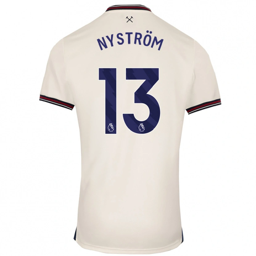 Danxen Criança Camisola Eva Nyström #13 Branco Sujo Alternativa 2025/26 Camisa Brasil