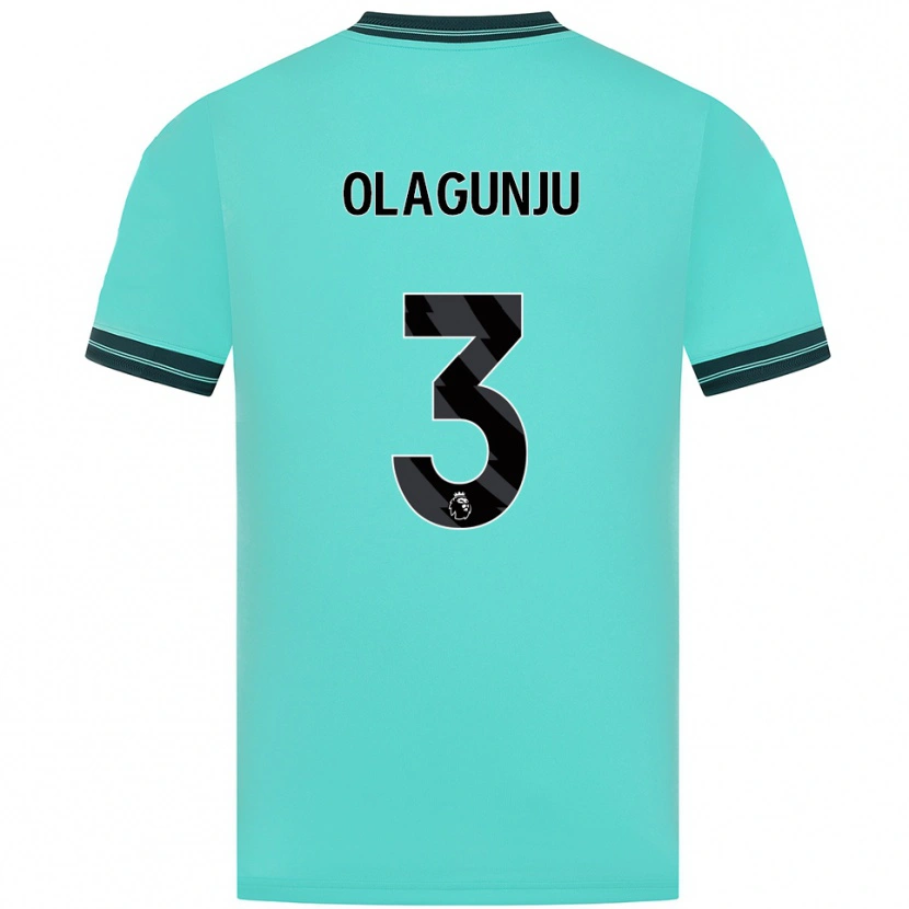 Danxen Criança Camisola Saheed Olagunju #3 Azul Celeste Verde Alternativa 2025/26 Camisa Brasil