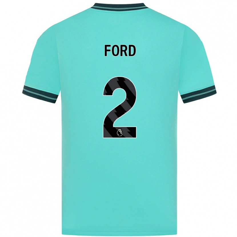 Danxen Criança Camisola Hayden Ford #2 Azul Celeste Verde Alternativa 2025/26 Camisa Brasil